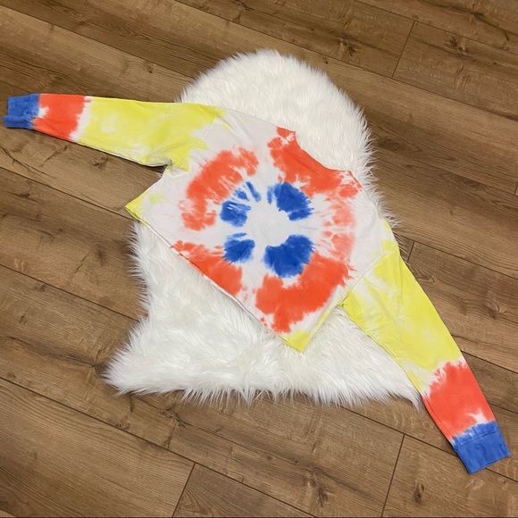 ZARA Tie Dye Cropped Long Sleeve Sweater - Picture 7 of 10